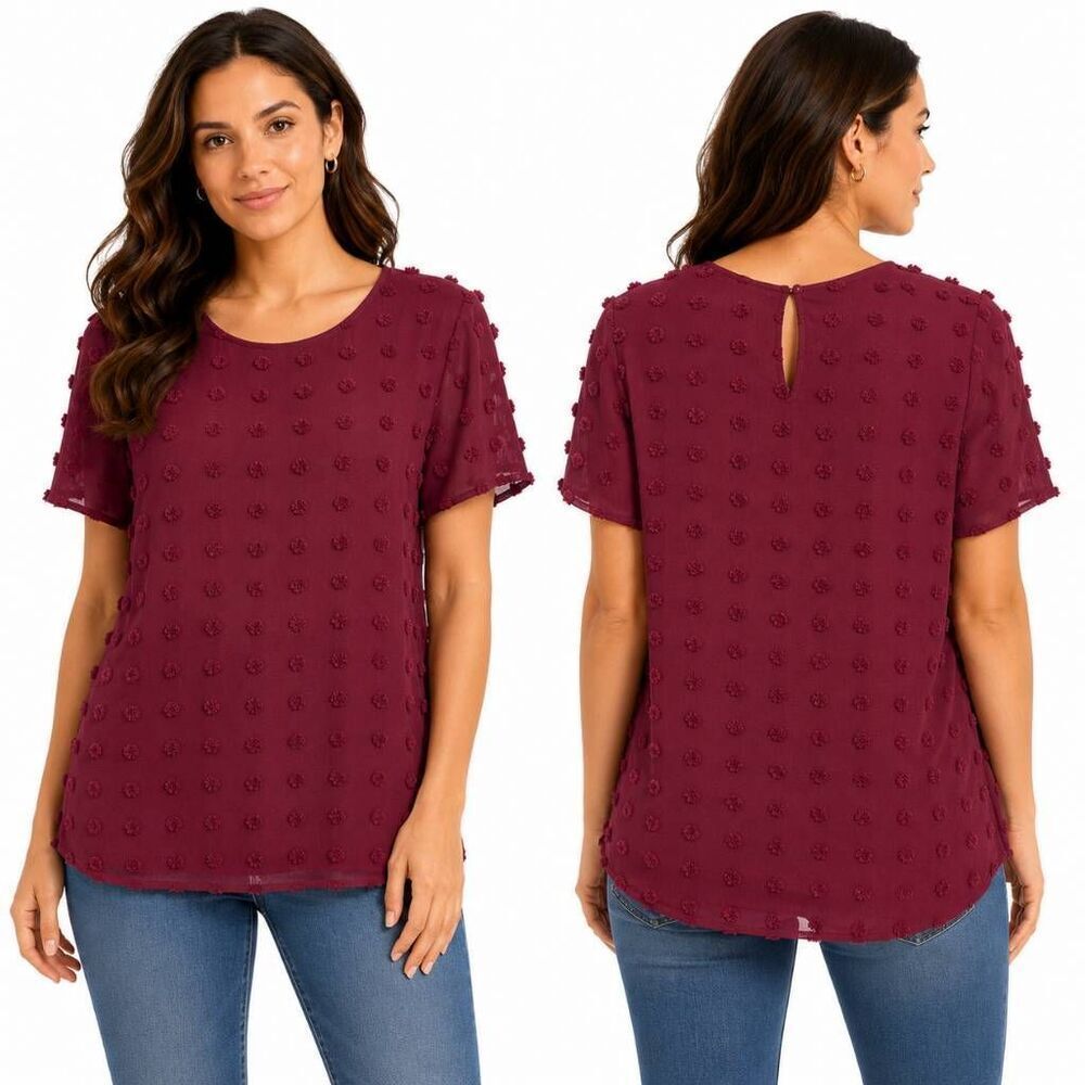 Blooming Jelly Swiss Dot Sheer Blouse Medium